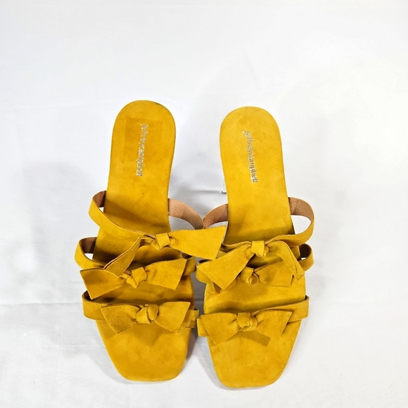 Jeffrey Campbell Yellow Bow Flat Sandals Size 10 - Picture 4 of 7